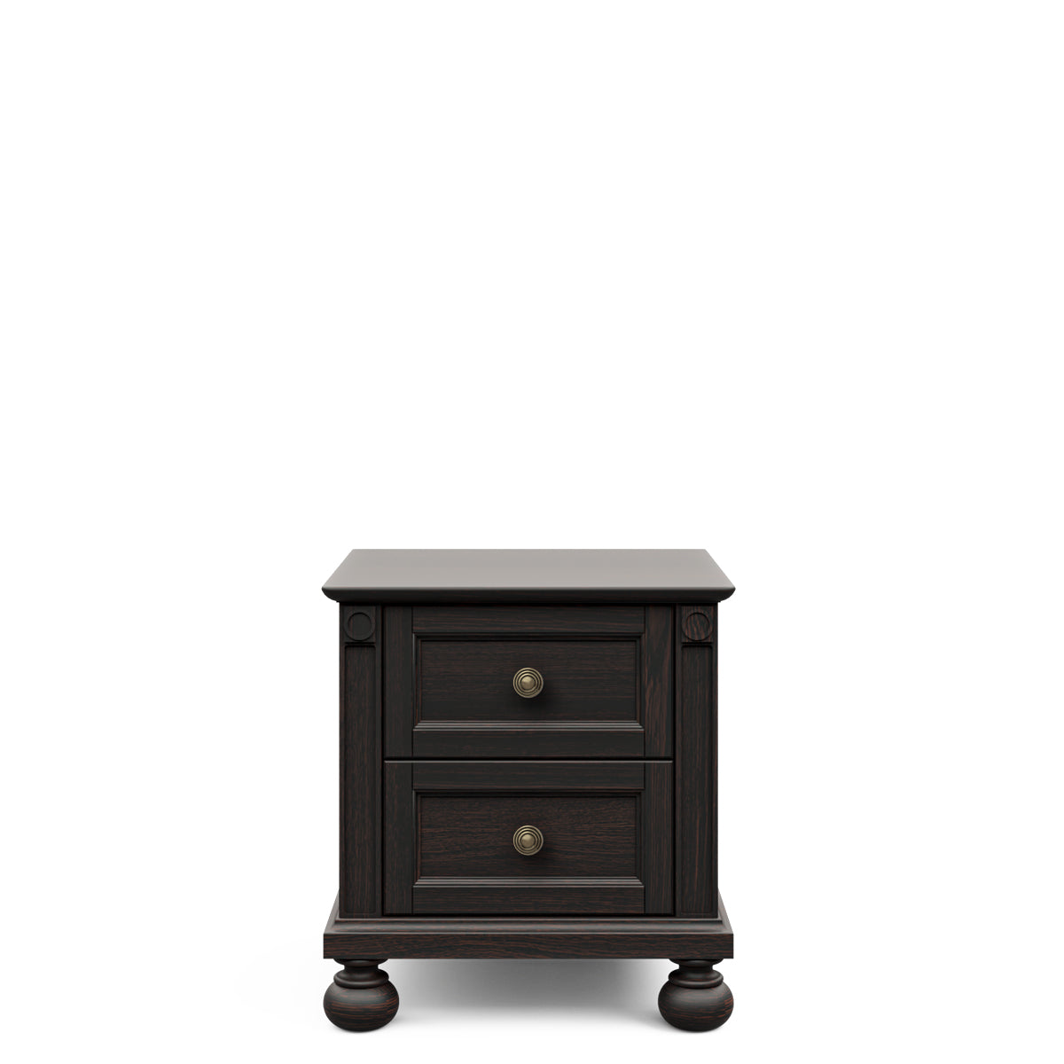 Dakota Solid Wood Nightstand – 2-Drawer Luxury Bedside Chest – Handcrafted European Artisan Essential