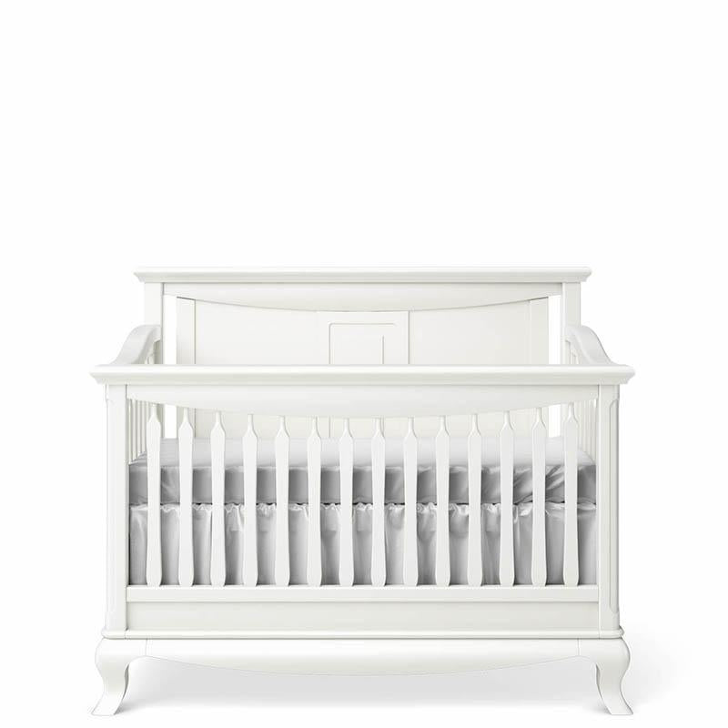 Antonio Solid Back Convertible Crib – 100% Solid Beech Wood 4-in-1 Lifestyle Bed – Architectural Heritage Design