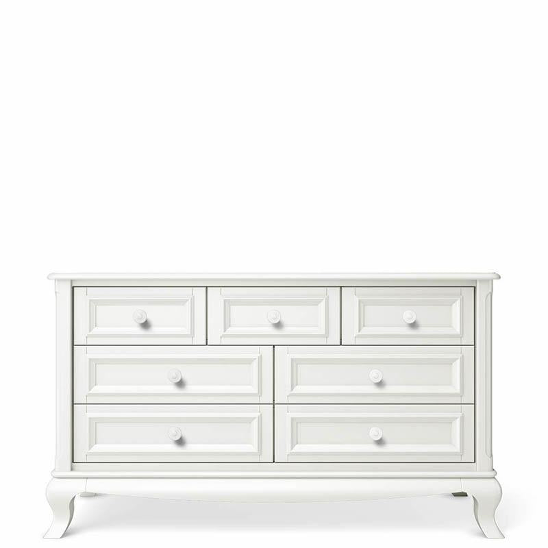 Antonio Solid Wood Double Dresser – 7-Drawer Luxury Storage – Versatile Changing Station & Lifetime Executive Chest
