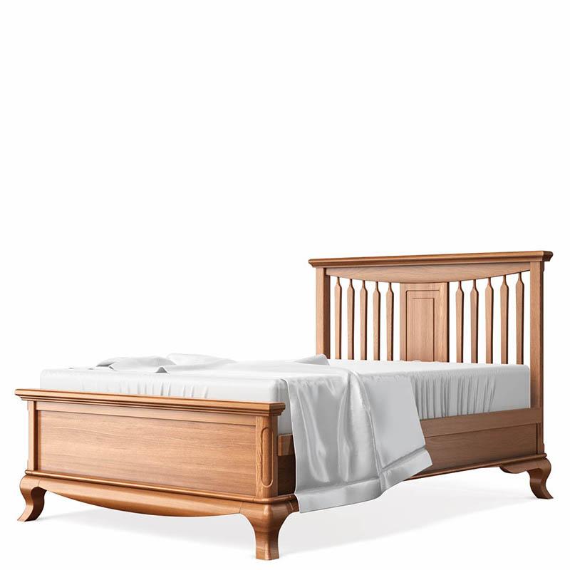 Antonio Solid Wood Full Size Bed – 100% Solid Beech Wood Heirloom Bed – Bold Architectural European Design