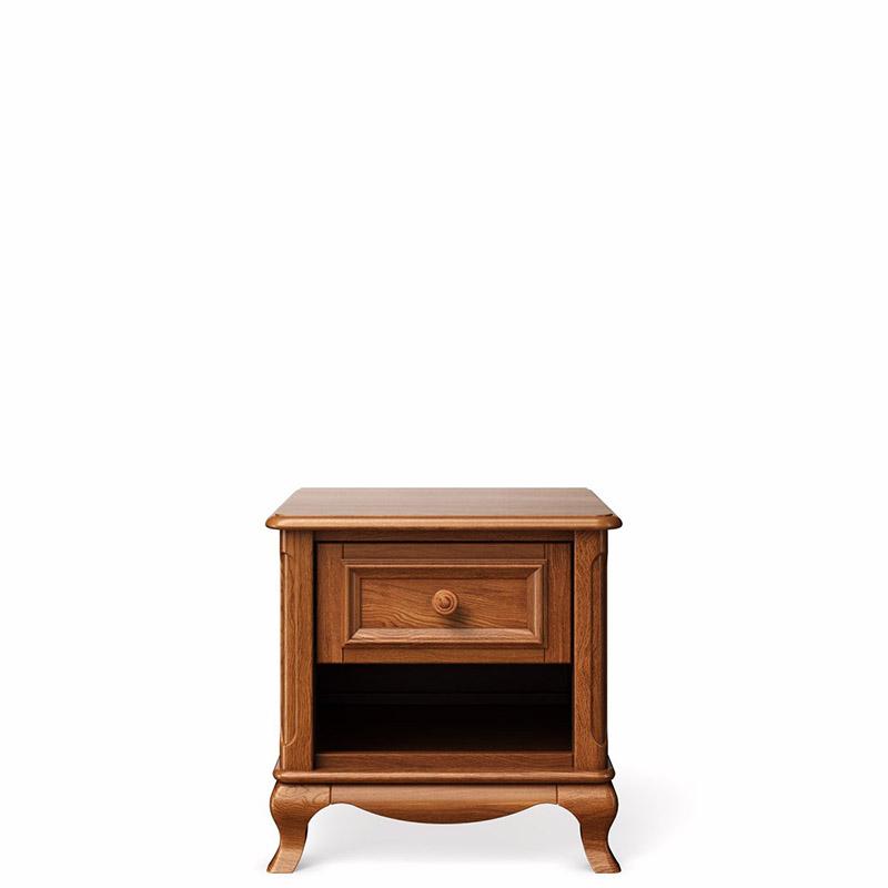 Antonio Solid Wood Nightstand – 2-Drawer Luxury Bedside Table – Handcrafted European Heirloom