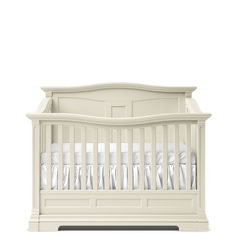 Imperio Solid Back Convertible Crib – 100% Solid Beech Wood 4-in-1 Bed – Classic Imperial Heirloom