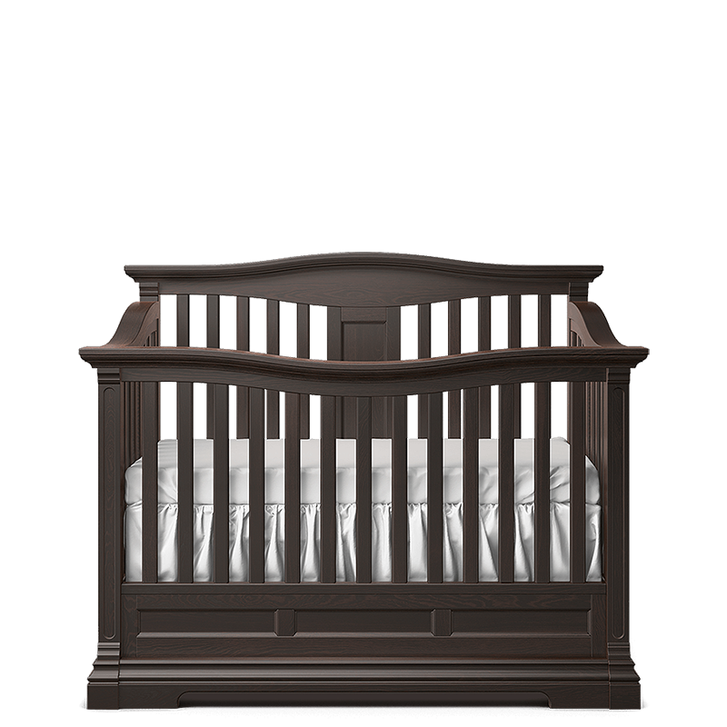 Imperio Solid Wood Convertible Crib – 4-in-1 Lifetime Lifestyle Bed – Handcrafted European Elegance