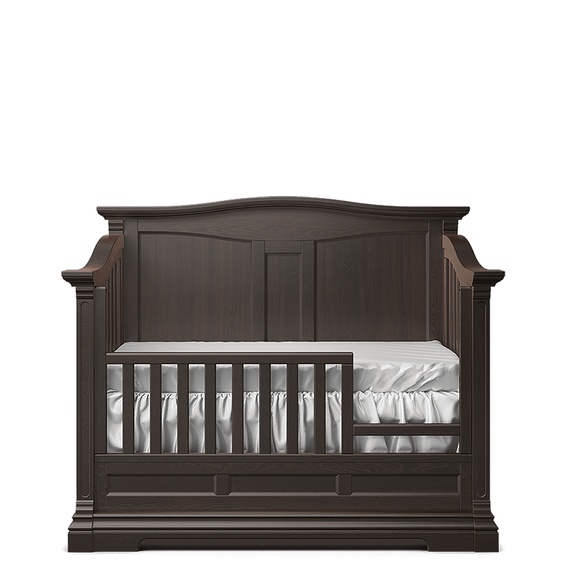 Imperio Solid Back Convertible Crib – 100% Solid Beech Wood 4-in-1 Bed – Classic Imperial Heirloom