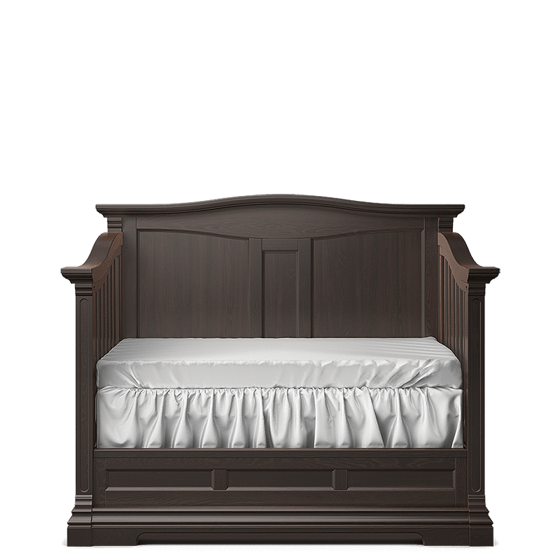 Imperio Solid Back Convertible Crib – 100% Solid Beech Wood 4-in-1 Bed – Classic Imperial Heirloom