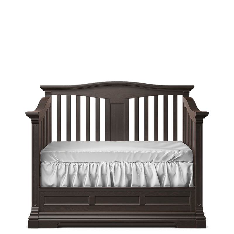 Imperio Solid Wood Convertible Crib – 4-in-1 Lifetime Lifestyle Bed – Handcrafted European Elegance