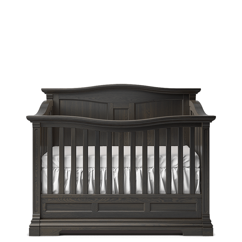 Imperio Solid Back Convertible Crib – 100% Solid Beech Wood 4-in-1 Bed – Classic Imperial Heirloom