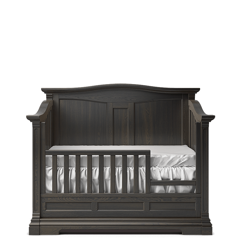 Imperio Solid Back Convertible Crib – 100% Solid Beech Wood 4-in-1 Bed – Classic Imperial Heirloom