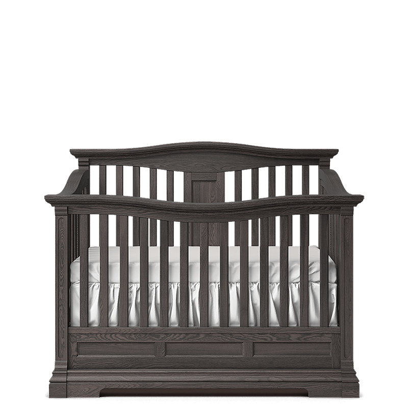 Imperio Solid Wood Convertible Crib – 4-in-1 Lifetime Lifestyle Bed – Handcrafted European Elegance