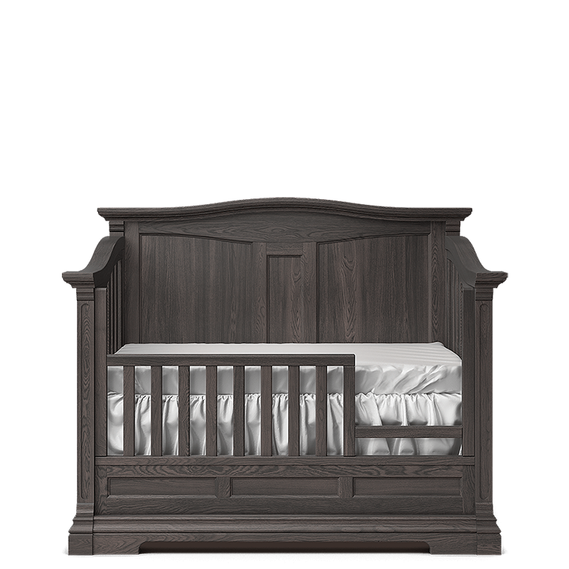 Imperio Solid Back Convertible Crib – 100% Solid Beech Wood 4-in-1 Bed – Classic Imperial Heirloom