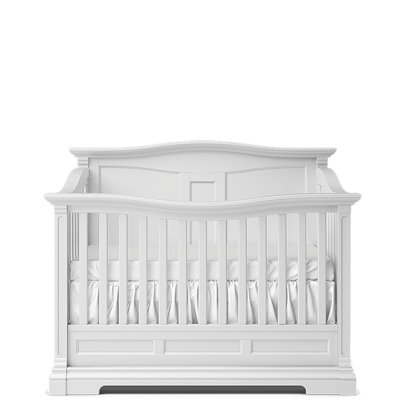 Imperio Solid Back Convertible Crib – 100% Solid Beech Wood 4-in-1 Bed – Classic Imperial Heirloom