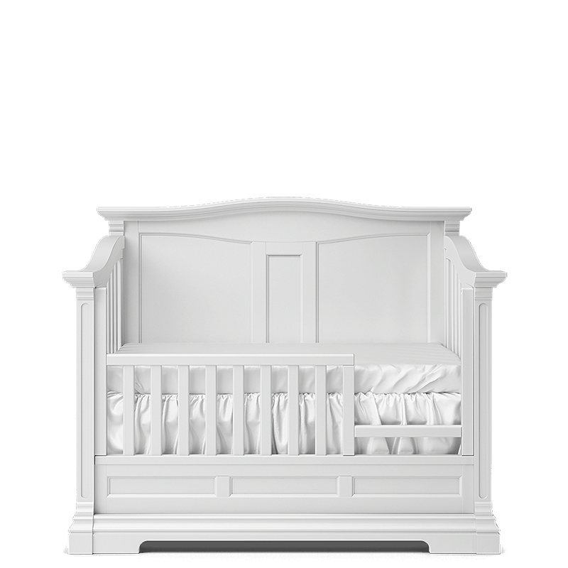 Imperio Solid Back Convertible Crib – 100% Solid Beech Wood 4-in-1 Bed – Classic Imperial Heirloom