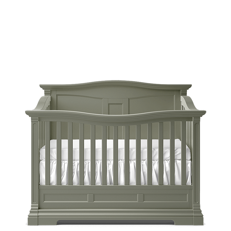 Imperio Solid Back Convertible Crib – 100% Solid Beech Wood 4-in-1 Bed – Classic Imperial Heirloom