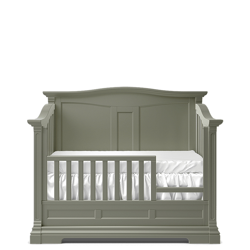 Imperio Solid Back Convertible Crib – 100% Solid Beech Wood 4-in-1 Bed – Classic Imperial Heirloom