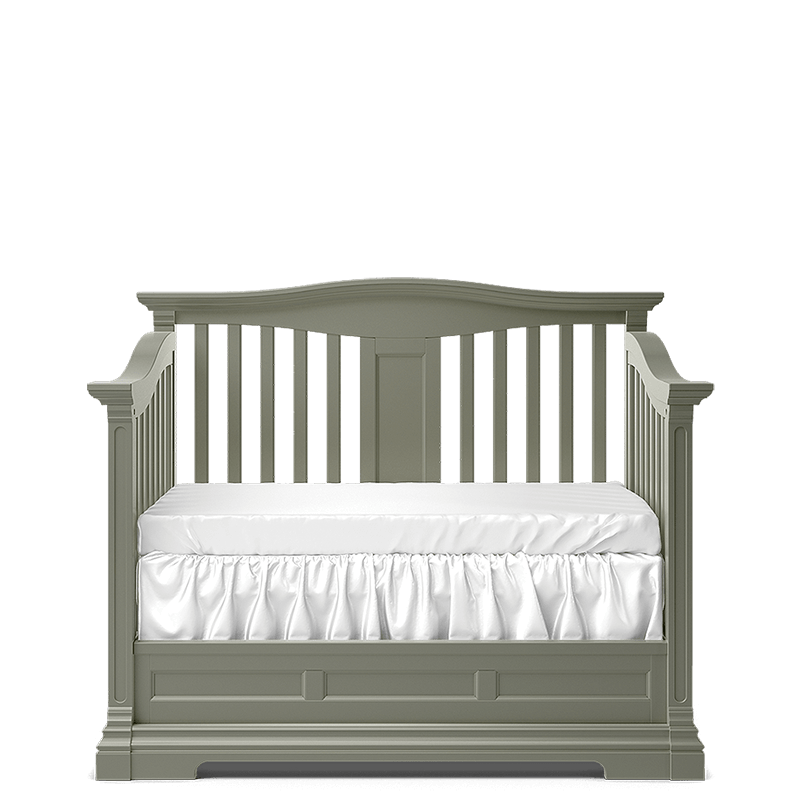 Imperio Solid Wood Convertible Crib – 4-in-1 Lifetime Lifestyle Bed – Handcrafted European Elegance