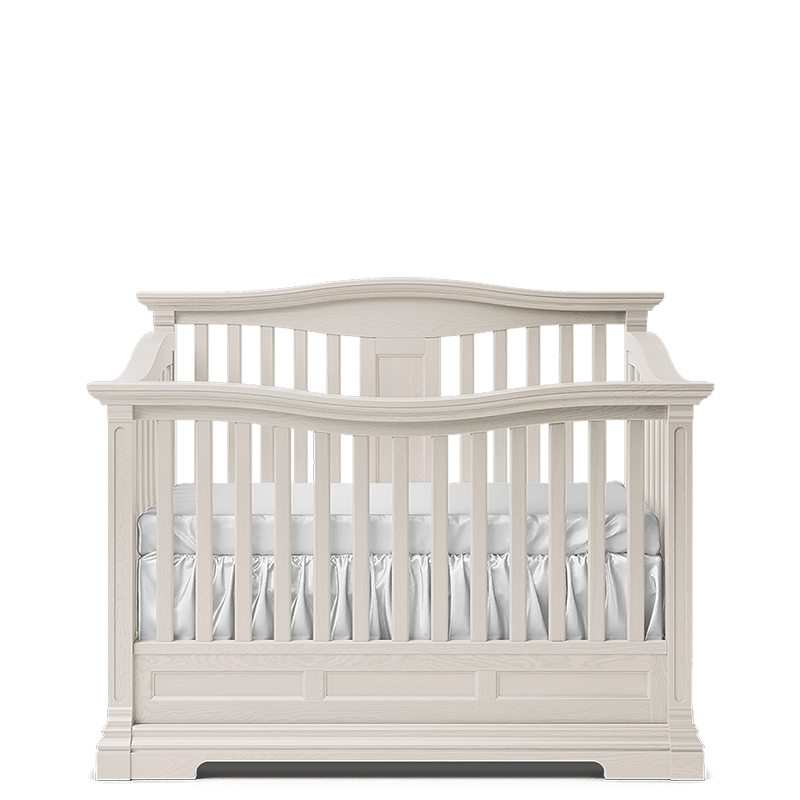 Imperio Solid Wood Convertible Crib – 4-in-1 Lifetime Lifestyle Bed – Handcrafted European Elegance