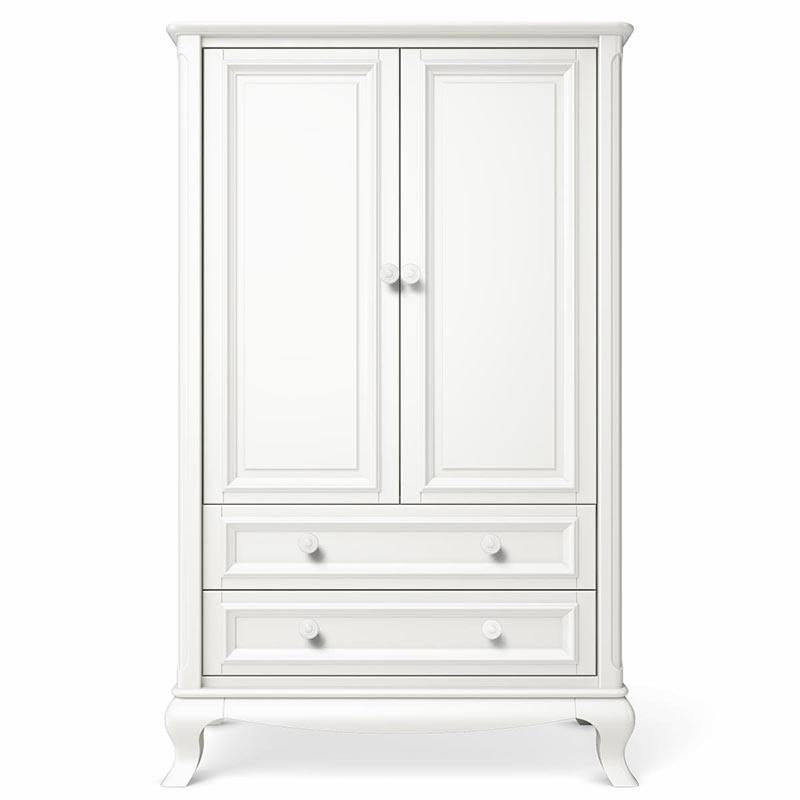 Armoire Antonio en bois massif – Armoire et meuble de rangement de luxe à 2 tiroirs – Pièce maîtresse artisanale européenne