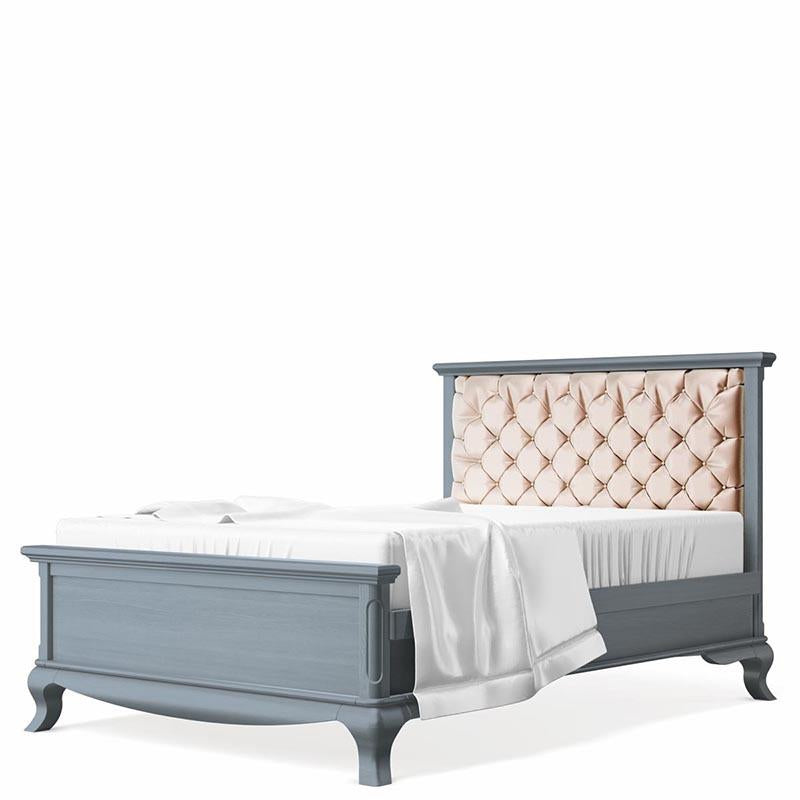 Antonio Tufted Full Bed – Luxury Solid Wood & Organic Upholstery – 100% Solid Beech Wood Heirloom Bed