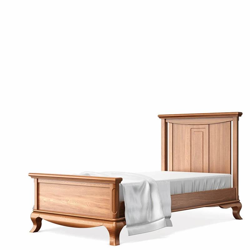 Antonio Massivholz-Einzelbett – Luxusbett aus 100 % massivem Buchenholz – Klassisches europäisches, platzsparendes Design