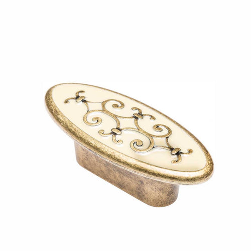 Art Nouveau - Oval Brass Ivory
