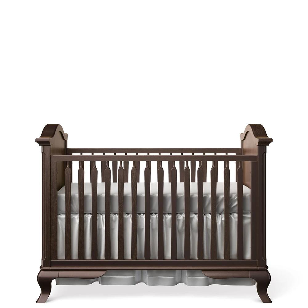 Cleopatra Classic Solid Wood Crib – Symmetrical European Design – 3-in-1 Convertible Nursery Centerpiece