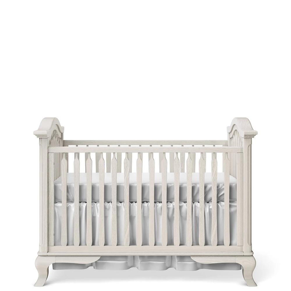 Cleopatra Classic Solid Wood Crib – Symmetrical European Design – 3-in-1 Convertible Nursery Centerpiece