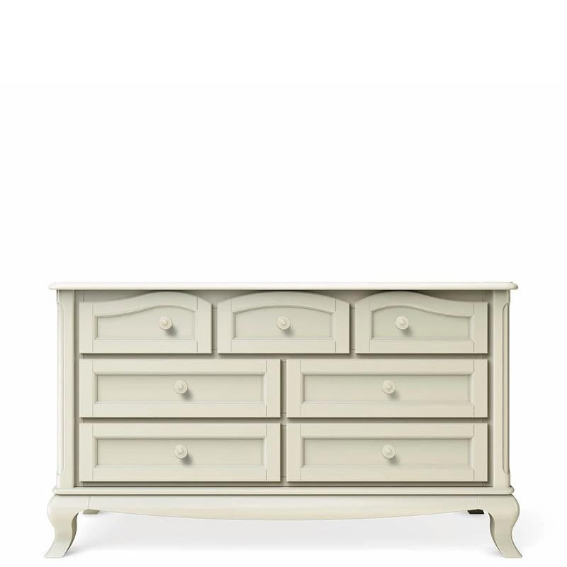 Cleopatra Double Dresser – 7-Drawer Solid Wood Storage – Large Capacity Changing Station & Nursery Command Center
