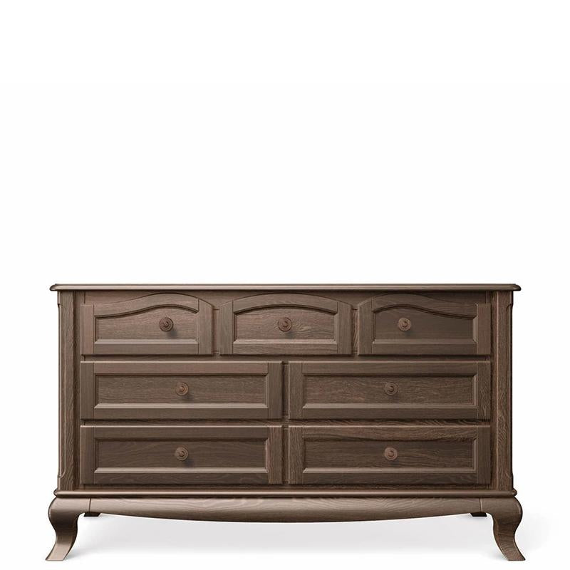 Cleopatra Double Dresser – 7-Drawer Solid Wood Storage – Large Capacity Changing Station & Nursery Command Center