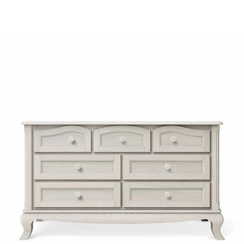 Cleopatra Double Dresser – 7-Drawer Solid Wood Storage – Large Capacity Changing Station & Nursery Command Center