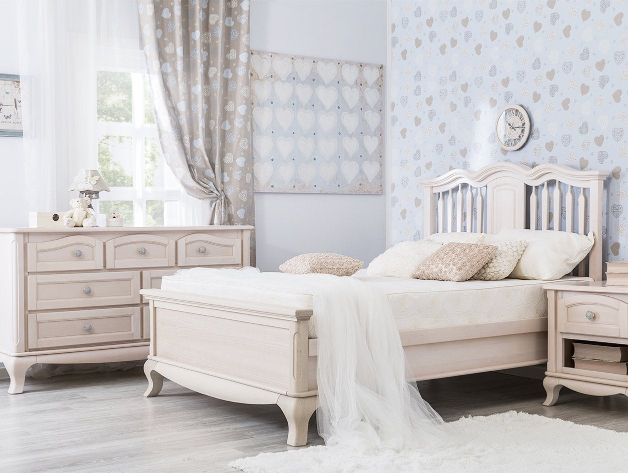 Cleopatra Full Size Bed – Luxury Solid Wood Heirloom Bed – Classic Low-Profile European Design