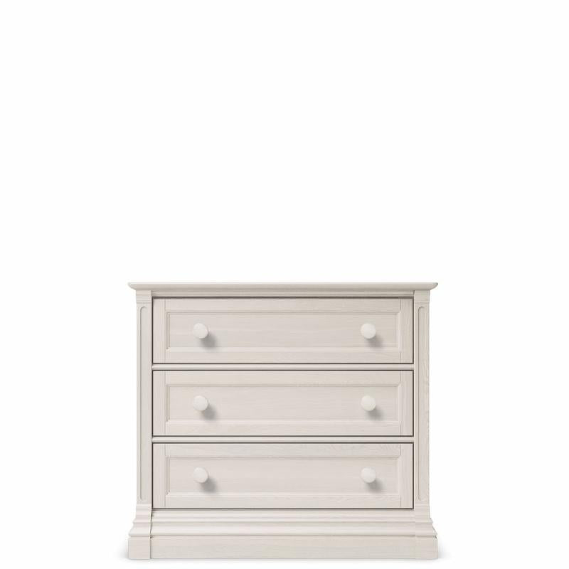 Imperio Solid Wood Single Dresser – 3-Drawer Luxury Nursery Chest – Versatile Space-Saving Changing Station