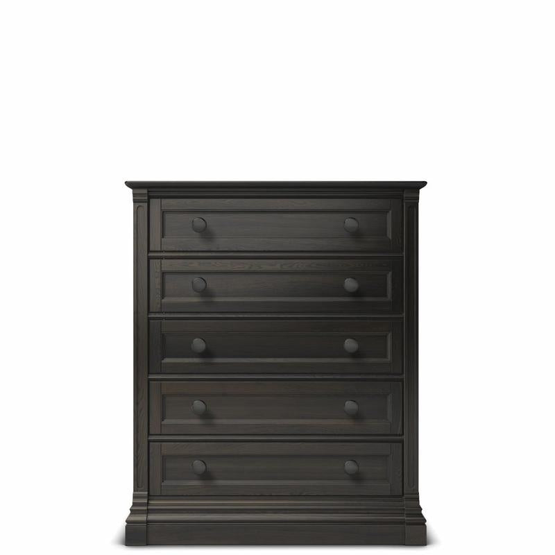 Commode haute Imperio en bois massif – Armoire verticale à 5 tiroirs – Solution de rangement luxueuse et peu encombrante pour la chambre d'enfant et plus encore