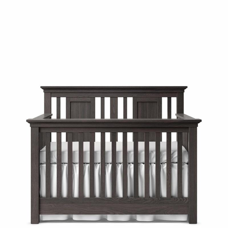 Karisma Solid Wood Convertible Crib – 4-in-1 Mid-Century Luxury Bed – Open-Back Designer Silhouette