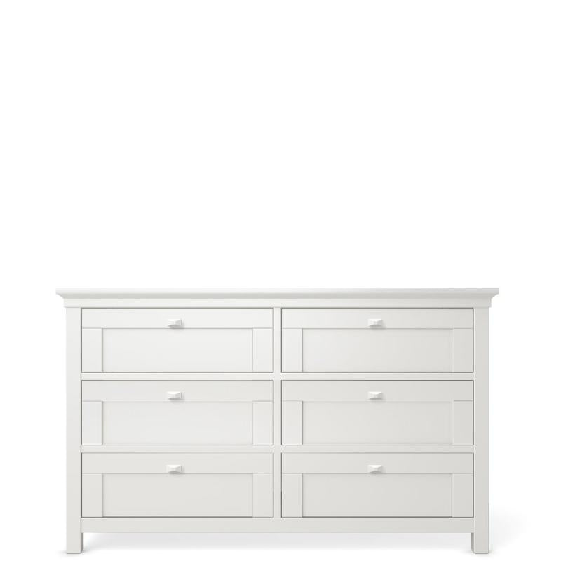 Karisma Solid Wood Double Dresser – 6-Drawer Mid-Century Luxury Chest – Handcrafted Diamond Wood Handles & Organic Finish