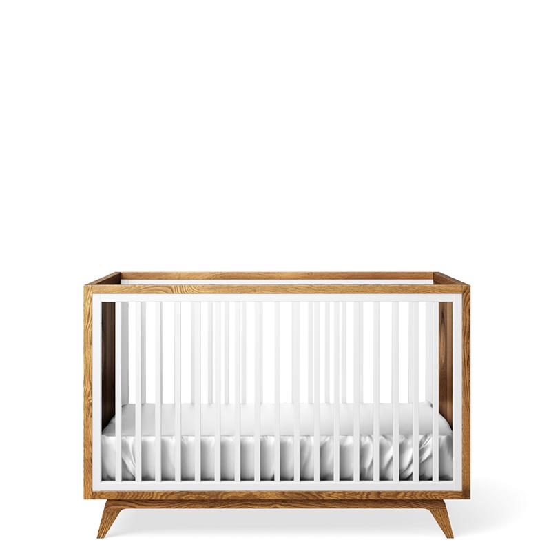 Uptown Classic Solid Wood Crib – Luxury Contemporary Space-Saving Bed – Handcrafted European Designer Crib