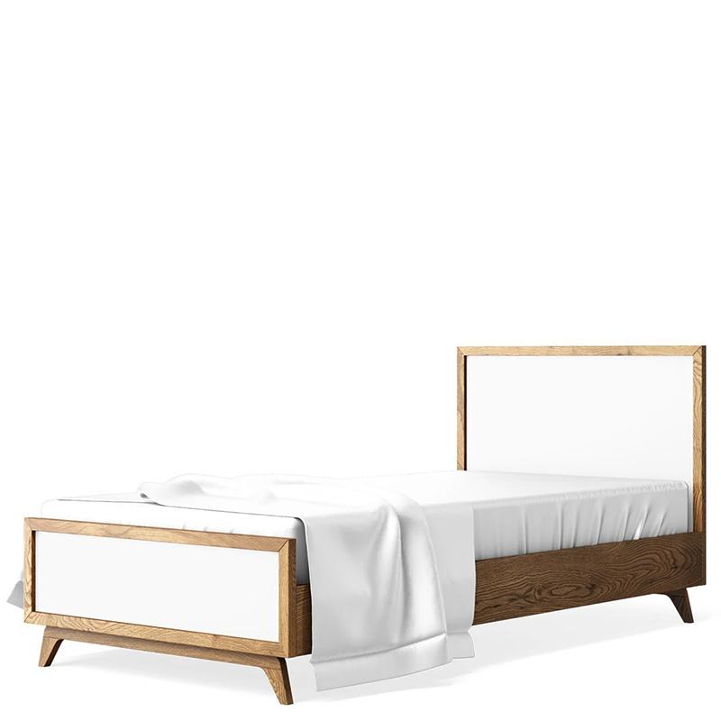 Uptown Solid Wood Twin Bed – Luxury Contemporary Designer Bed – Handcrafted European Artisan Frame