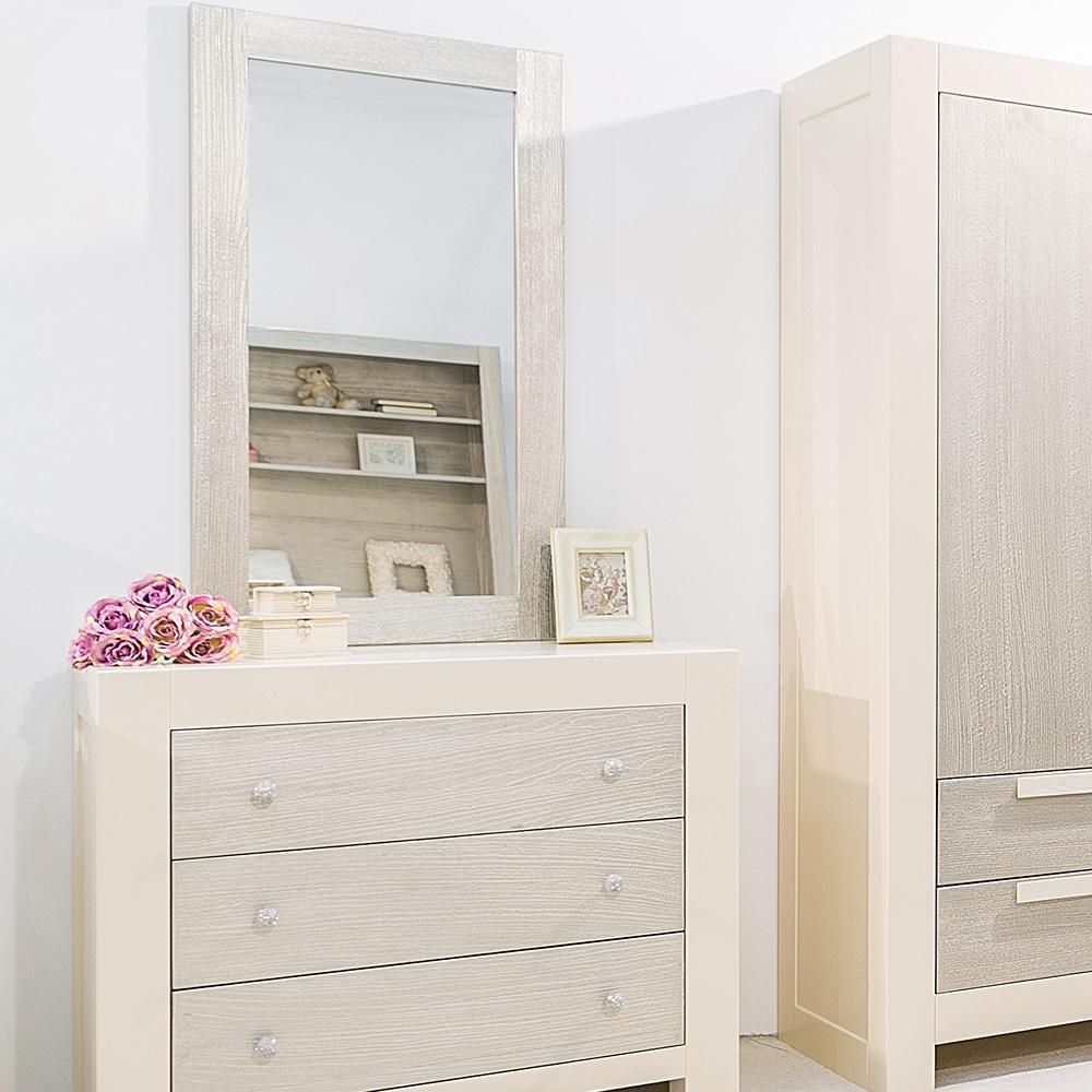 Ventianni Solid Wood Universal Mirror – Luxury Handcrafted Designer Mirror – Heavy-Duty Modular Accessory for Dressers and Baby Stations