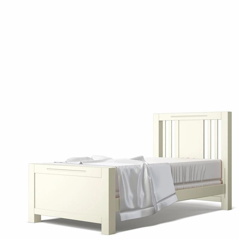 Ventianni Solid Wood Twin Bed – Luxury Contemporary Designer Bed – Handcrafted European Frame with Solid Panel Headboard