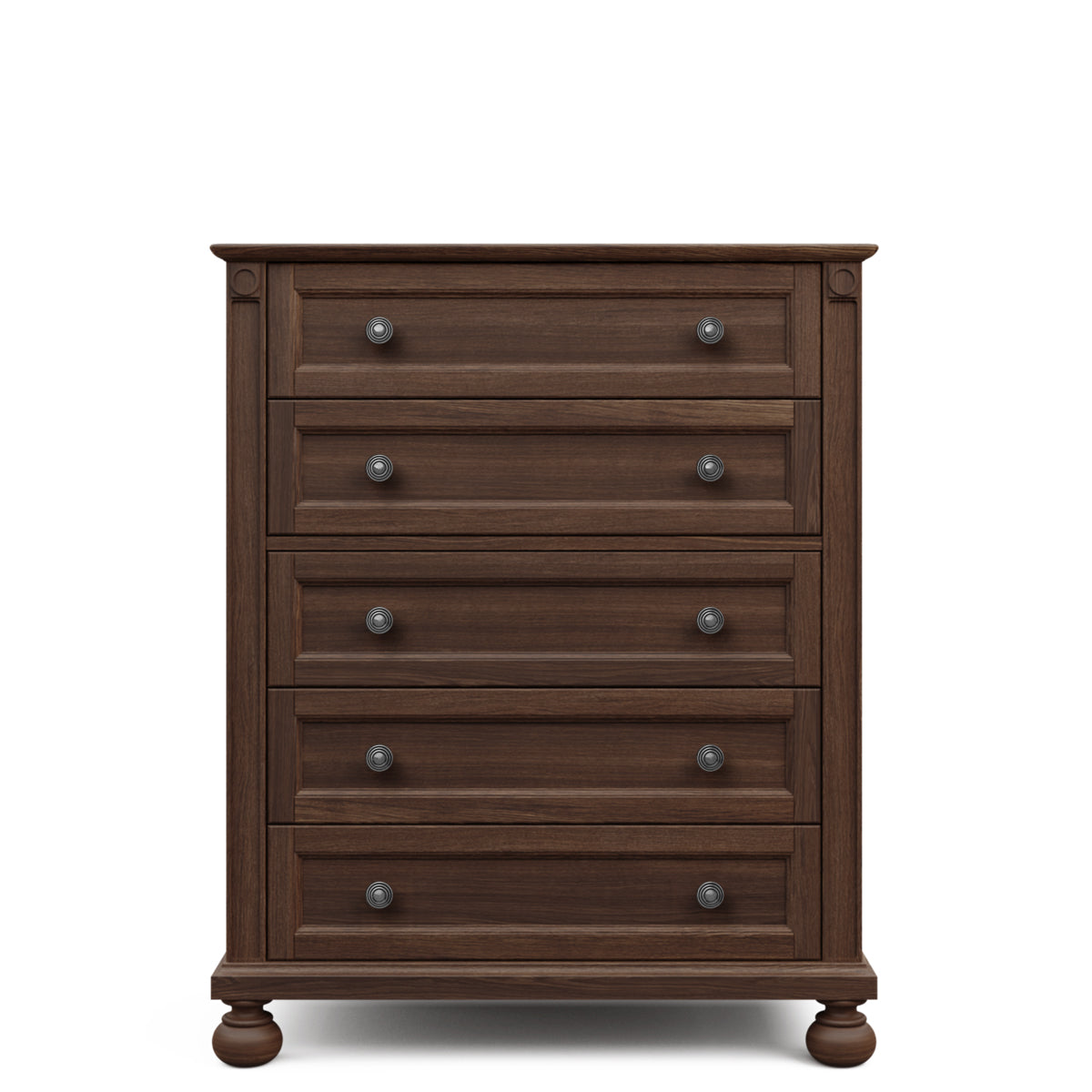 Dakota Solid Wood Tall Chest – 5-Drawer Luxury Vertical Wardrobe – Space-Saving European Artisan Chest