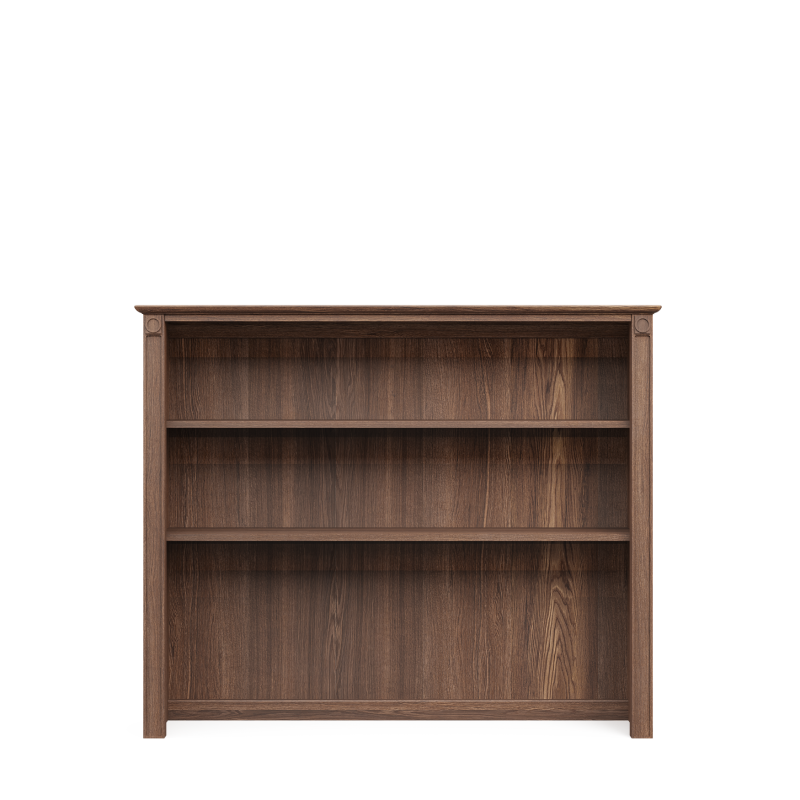 Dakota Massivholz-Aufsatz – Luxuriöse vertikale Aufbewahrungserweiterung – Verstellbare, handgefertigte Regalböden für Kommoden und Schreibtische