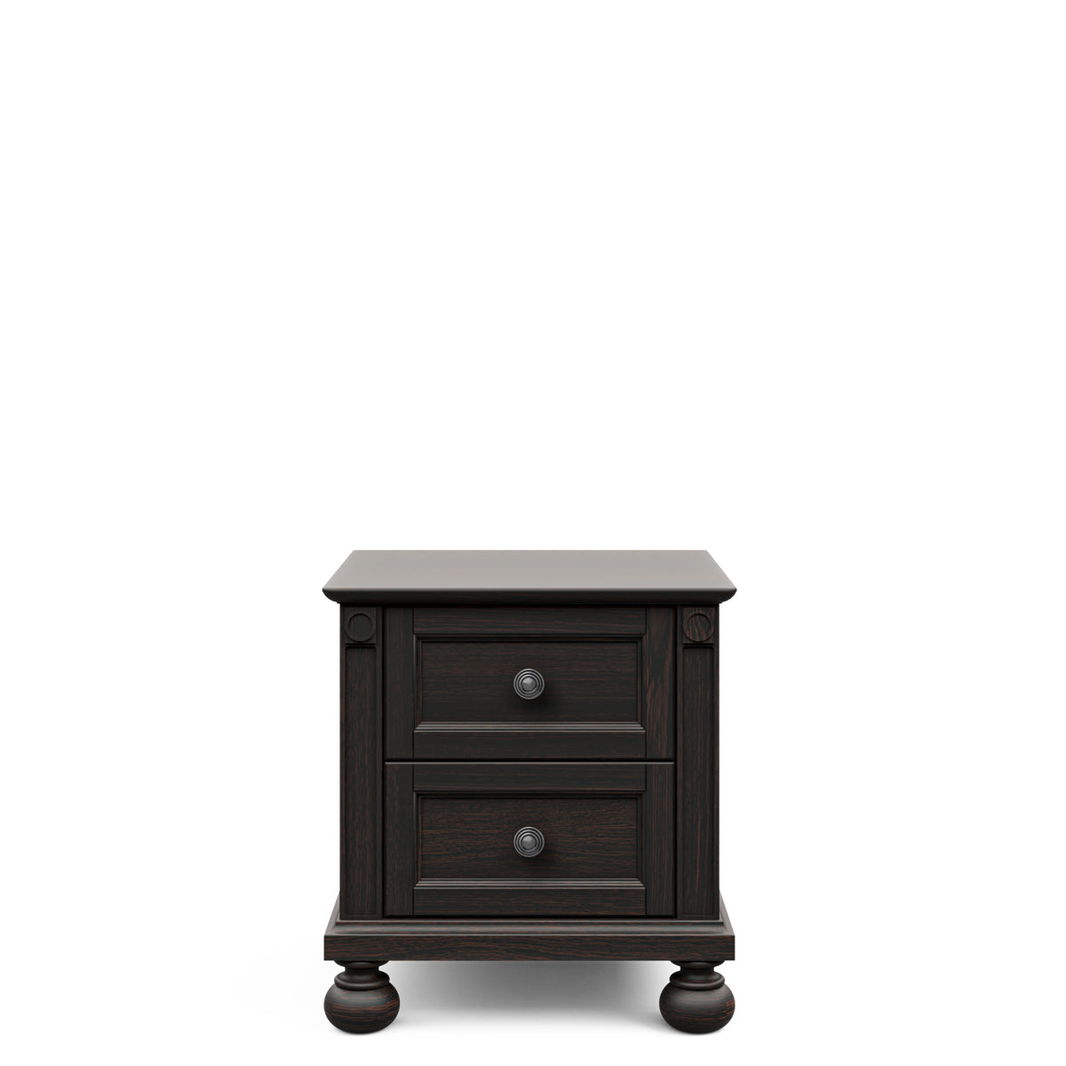 Dakota Solid Wood Nightstand – 2-Drawer Luxury Bedside Chest – Handcrafted European Artisan Essential