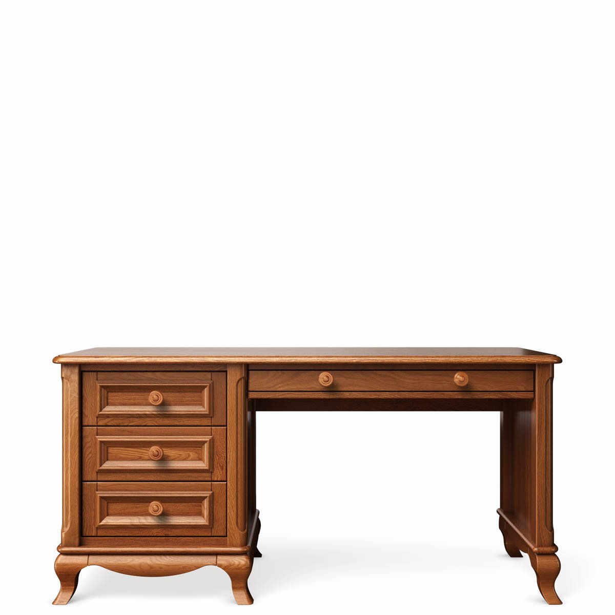 Bureau Antonio en bois massif – Bureau étudiant de luxe – Centre d'étude 100 % hêtre massif