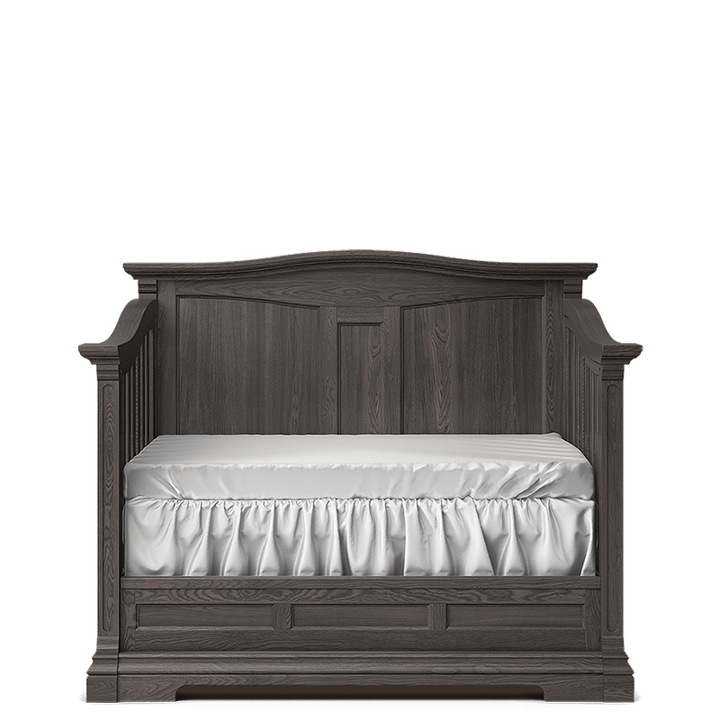 Imperio Solid Back Convertible Crib – 100% Solid Beech Wood 4-in-1 Bed – Classic Imperial Heirloom