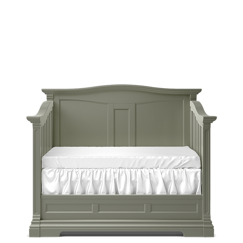 Imperio Solid Back Convertible Crib – 100% Solid Beech Wood 4-in-1 Bed – Classic Imperial Heirloom