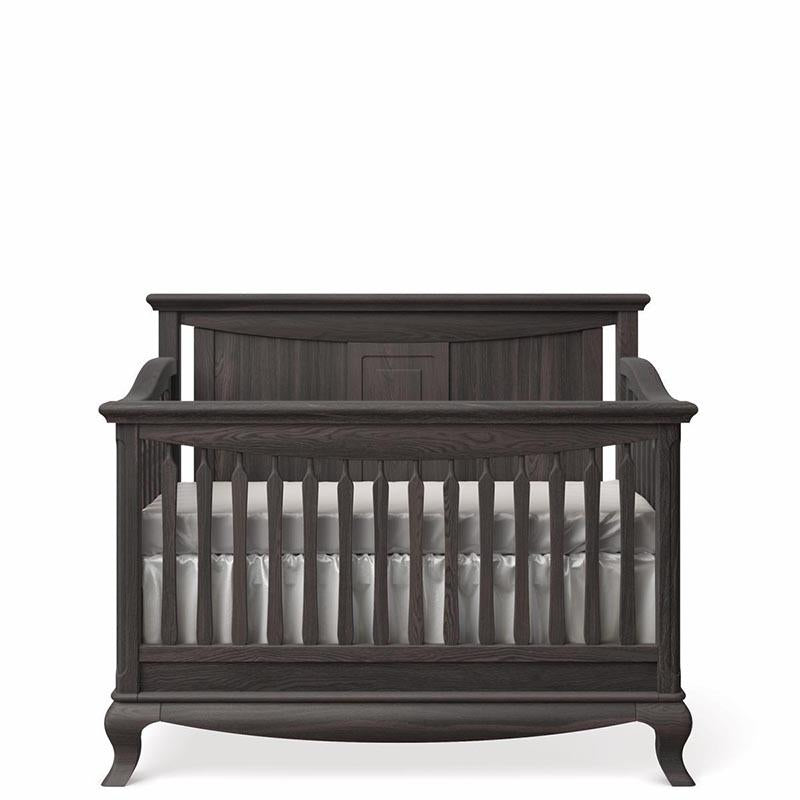 Antonio Solid Back Convertible Crib – 100% Solid Beech Wood 4-in-1 Lifestyle Bed – Architectural Heritage Design