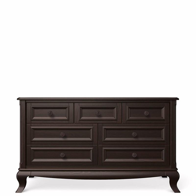 Antonio Solid Wood Double Dresser – 7-Drawer Luxury Storage – Versatile Changing Station & Lifetime Executive Chest