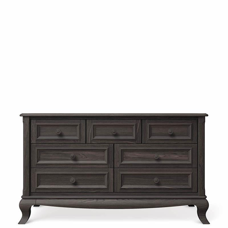 Antonio Solid Wood Double Dresser – 7-Drawer Luxury Storage – Versatile Changing Station & Lifetime Executive Chest