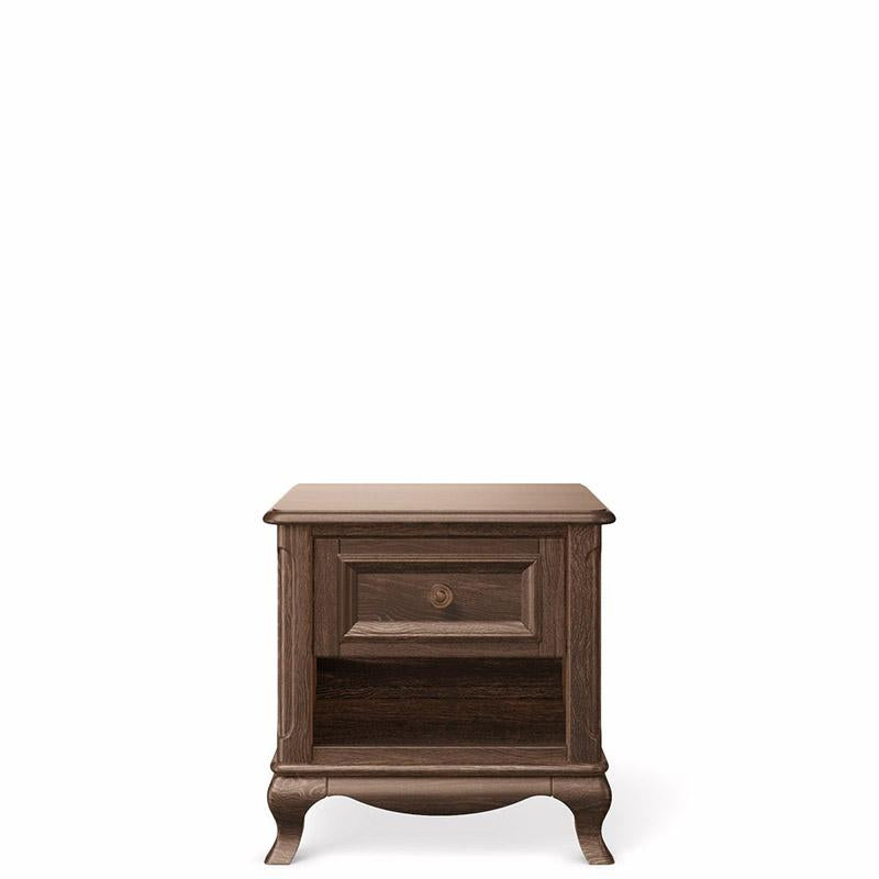 Antonio Solid Wood Nightstand – 2-Drawer Luxury Bedside Table – Handcrafted European Heirloom