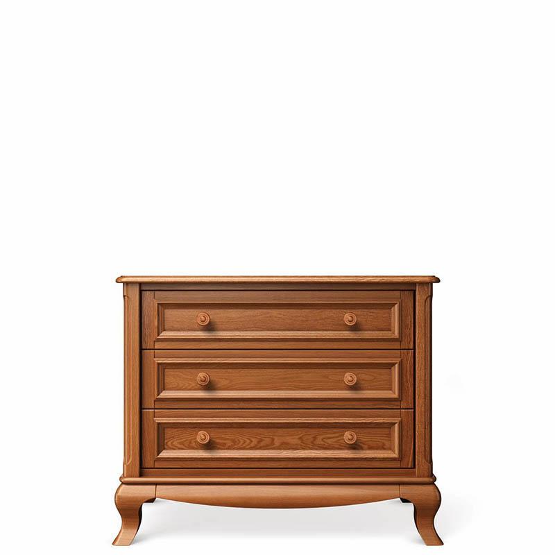 Commode simple Antonio en bois massif – Commode de luxe 3 tiroirs pour chambre d'enfant – Table à langer polyvalente et peu encombrante