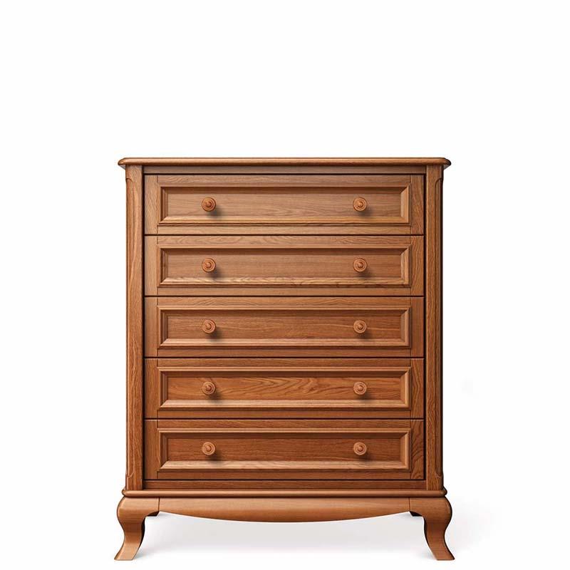 Antonio Solid Wood Tall Chest – 6-Drawer Vertical Wardrobe – Space-Saving Luxury Storage for Nursery & Beyond